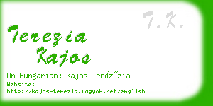 terezia kajos business card